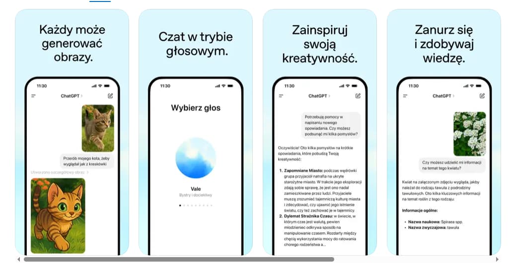 Kluczowe funkcje aplikacji ChatGPT
