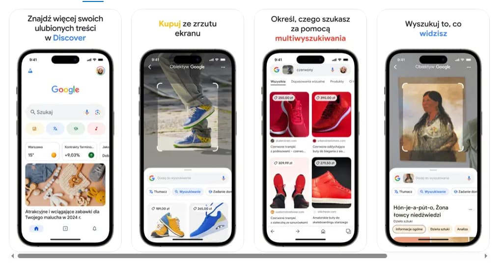 Kluczowe funkcje aplikacji Google