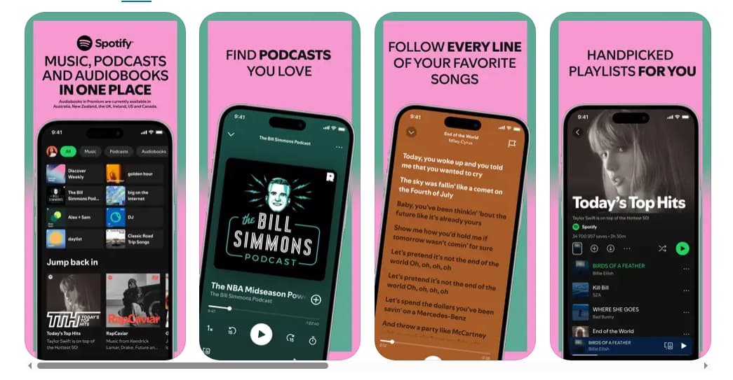 Kluczowe funkcje Spotify